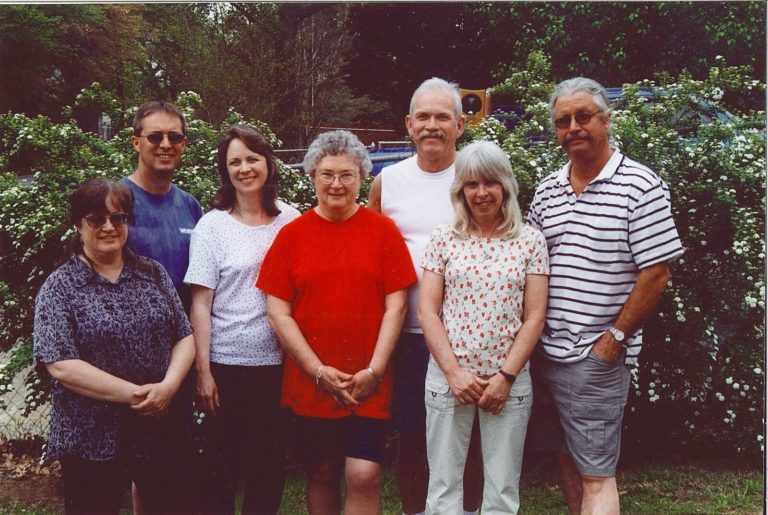 2001-04- Nana's 70th bday party, Elaine, Eddie, Cindy, Nana, Tony, Pam, Larry